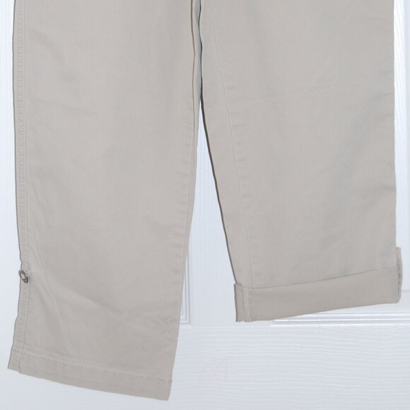 Liz Clairborne Capri Cotton Stretch Pants, Women Size 10 (Waist: 34.5"), Tan - Picture 5 of 7